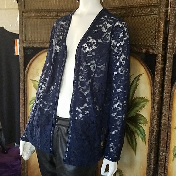 Roaman's Jackets & Blazers - B2G1 Roaman's Blue lace with sequin detail